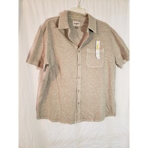 Mens Goodfellow And Co Gray Button Down Polo Size L